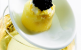 Petite ratte au caviar façon mimosa