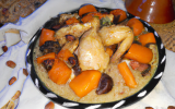 Tajine de poulet aux abricots et noix de cajou