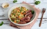 Salade de quinoa aux oignons épicés, crudités et Magret de Canard à la plancha