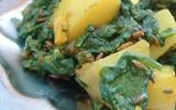 Recette indienne Aloo palak