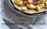 Pizza courgettes et citron confit