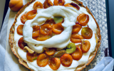 Tarte aux abricots et sa crème au nougat