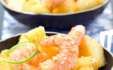 Crevettes sautées à l'ananas M'les Fruits