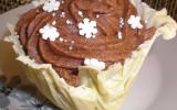 Nids de mousse aux deux chocolats, cupcakes