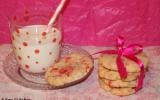 Cookies aux pralines roses et au chocolat blanc