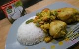 Poulet coco / curry et courgettes