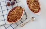 Crumble aux prunes rouges