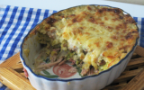 Gratin de porc aux deux purées