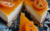 Cheesecake à l'orange et au kaki