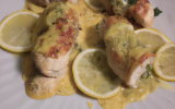 Escalopes de poulet roulées sauce citron