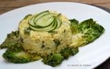 Risotto aux courgettes et au curry, sucrines braisées au balsamique