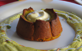 Fondant de courge et sa creme d'avocat