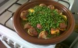 Tajine kefta et petits pois