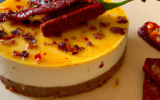 Cheesecake au poivron, chorizo et gelée de piment