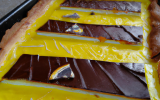 Tarte marbrée citron chocolat