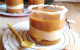 Verrine biscuitée de mousse au caramel à la fleur de sel