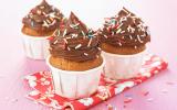 Cupcake vanille et son topping au chocolat