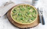 Quiche végétarienne aux asperges, petit pois et mâche