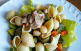 Salade de Conchiglie au poulet et petits légumes