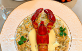 Homard Breton  et son risotto de pâte au Champagne