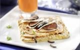 Galette maïs et terrine forestière aux champignons de Paris et truffe fraîche