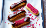 Eclairs au chocolat et son glaçage choco-framboise