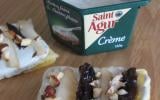 Tartine Saint Agur®, pruneaux, poires et noisettes