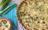 Quiche aux poireaux et crabe