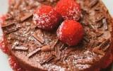 Moelleux chocolat et framboises