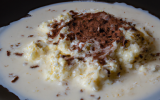 Riz au lait au chocolat blanc vanillé