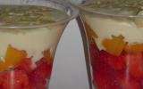 Verrine fraises et pêches