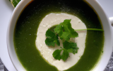 Petite soupe verte et fromage frais