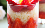 Verrines de riz aux fraises