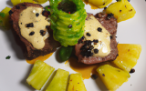 Filet mignon et sa sauce ananas et poivre vert