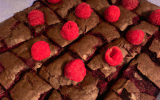 Brownies à la patate douce et framboises