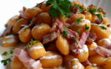 Gnocchis de potimarron, pancetta et crème à l'ail de Lomagne et persil