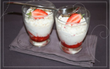 Verrine de fraises et menthe fraîches