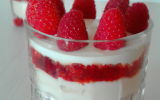 Verrine de framboises à la Rose ...