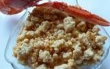 Crumble de fruits de mer, sabayon de champagne