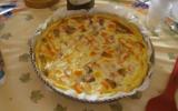 Tarte aux fruits de mer, saumon et surimi