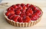 Tarte aux fraises traditionnelle à la crème pâtissière