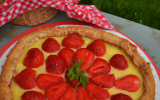 Tarte au massepain et aux fraises Label Rouge