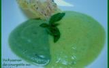 Vichyssoise de courgettes au basilic en textures