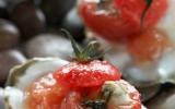 Tomate farcie d'huître en gelée tremblotante façon Bloody Mary Kiwi.