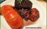 Civet de homard et risotto noir