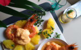 Crevettes épicées à l'ananas et crème coco