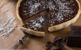 Tarte bio au chocolat noir & à la noix de coco sans gluten