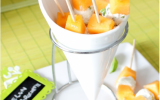 Brochettes de melon au fromage frais