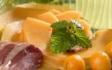 Carpaccio de melon de Nérac en infusion de poivre et verveine citronnée