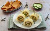 Envie d’une idée végé pour l’apéro ? Découvrez ces roulées d’omelette aux tranches végé lentilles corail, chèvre et courgettes